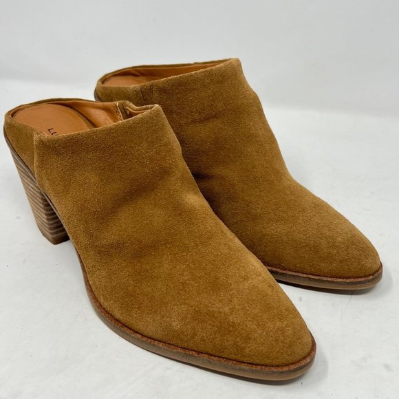 Lucky Brand Womens Sebiki Leather Suede Mule Size‎ 9.5 M Topanga Tan - Picture 2 of 11